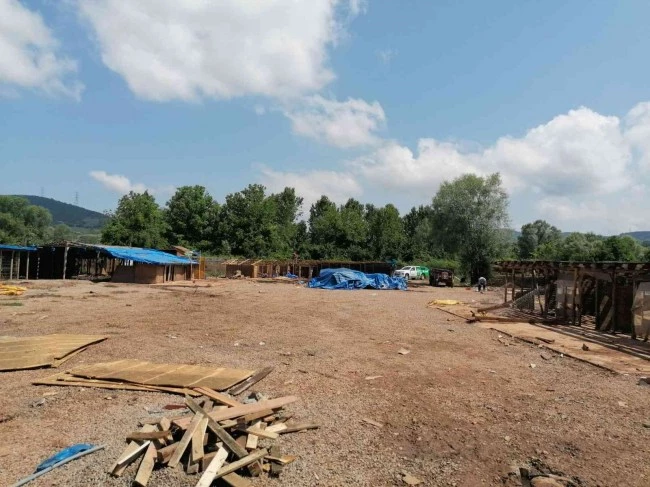 56 köpeğin telef olduğu ruhsatsız barınak yıkıldı