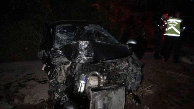 Mahalleyi elektriksiz bırakan kaza