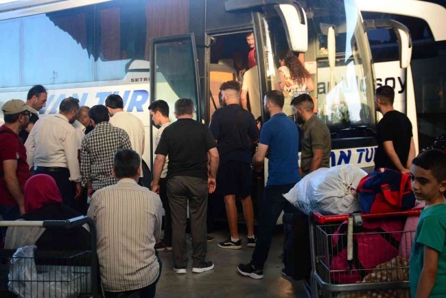 Bayram öncesi otobüsler doldu