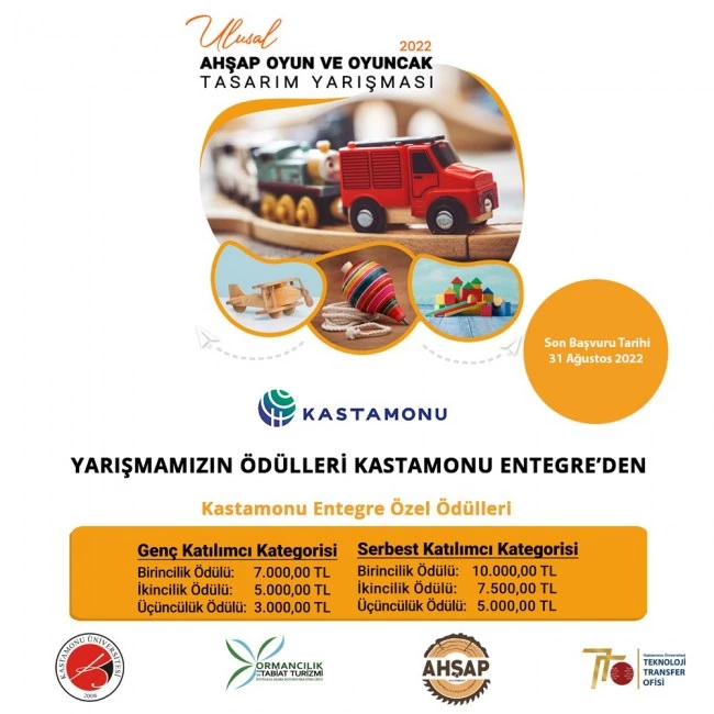 "Ulusal Ahşap Oyun ve Oyuncak Tasarım Yarışması" başvuruları devam ediyor